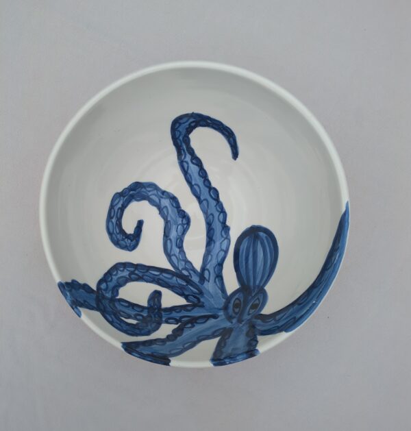 OCTOPUS BLUE MEDIUM SALAD BOWL - 25CM - Image 6