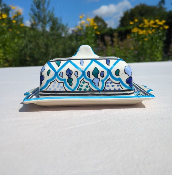 SOUK BLUE BUTTER DISH - Image 2