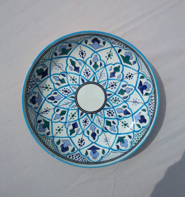 SOUK BLUE  SHALLOW DISH - 32CM - Image 2