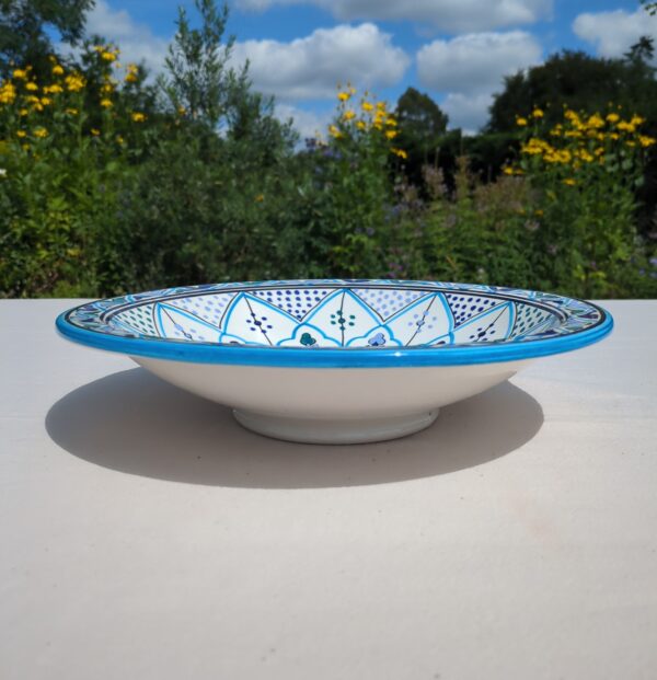 SOUK BLUE SHALLOW SERVING BOWL - 33CM