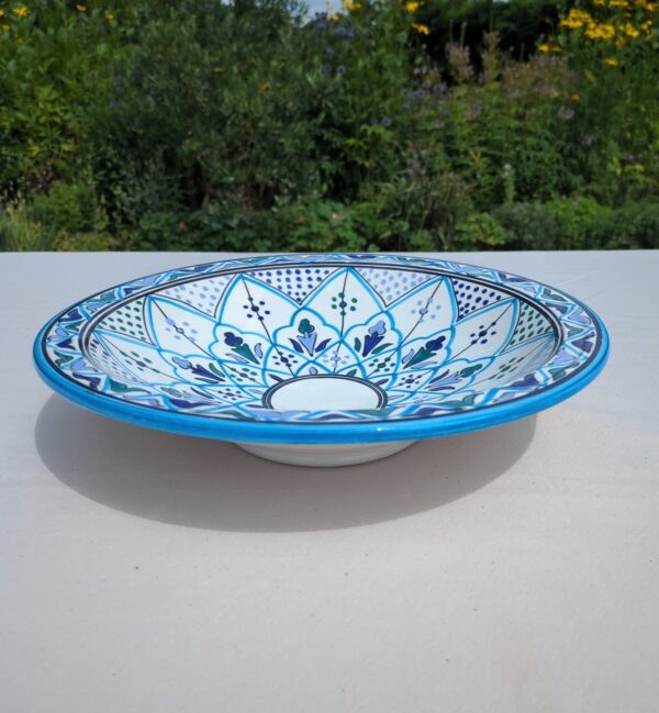 SOUK BLUE SHALLOW SERVING BOWL - 33CM - Image 2