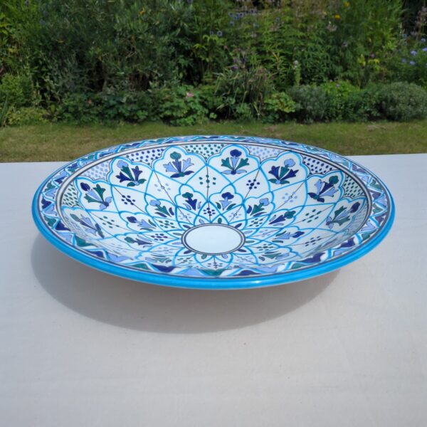 SOUK BLUE SHALLOW SERVING BOWL - 42CM - Image 2