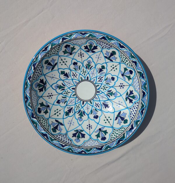 SOUK BLUE SHALLOW SERVING BOWL - 42CM - Image 3