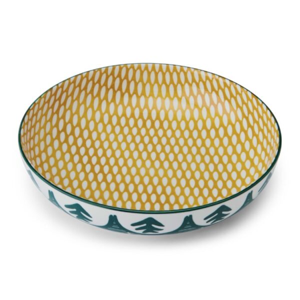MIKASA LARGE SHALLOW BOWL - GREEN LEAF BOWL - Image 2