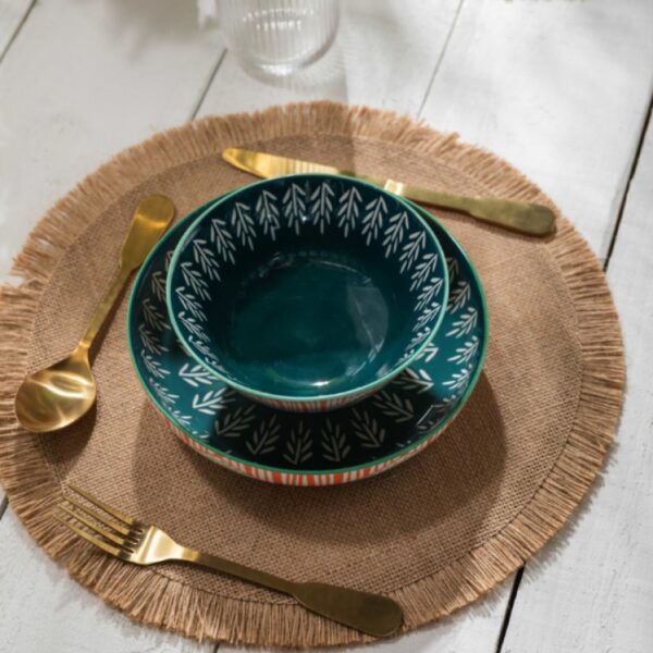 MIKASA LARGE SHALLOW BOWL -MIXED FOLK - Image 3