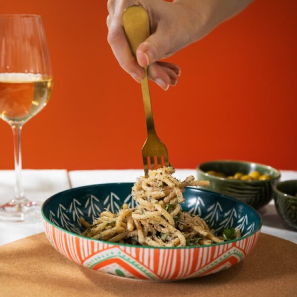 MIKASA LARGE SHALLOW BOWL -MIXED FOLK