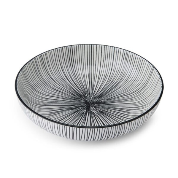 MIKASA LARGE SHALLOW BOWL - BLACK STRIPE - Image 2