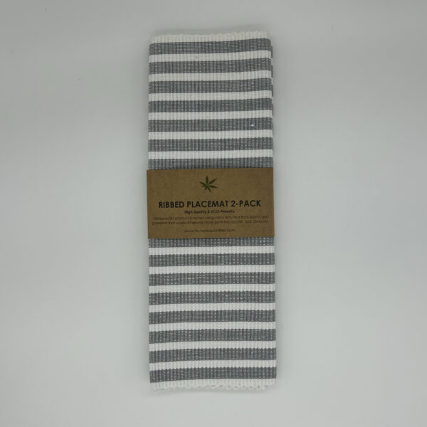 WOVEN GREY PLACEMATS - SET OF 2