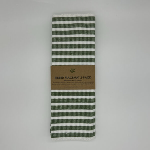 WOVEN GREEN PLACEMATS - SET OF 2