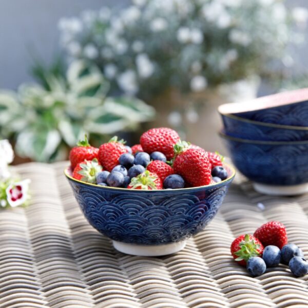 MIKASA  BOWL - BLUE ARCHED - Image 3