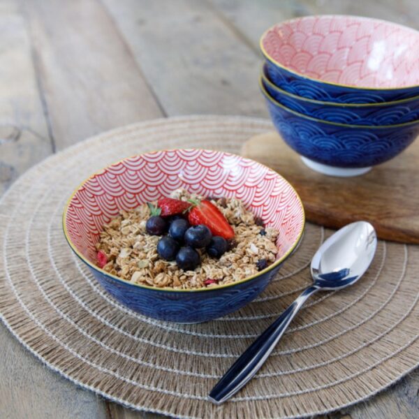 MIKASA  BOWL - BLUE ARCHED