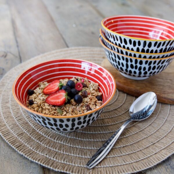 MIKASA BOWL - RED SWIRL