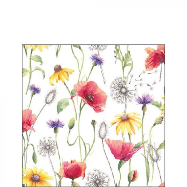 POPPY MEADOW COCKTAIL NAPKINS