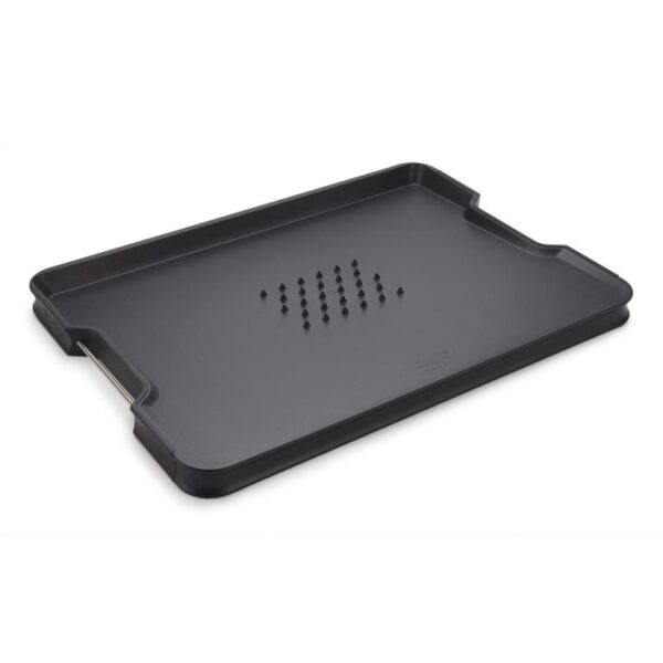 JOSEPH JOSEPH CUT & CARVE PLUS  CHOPPING BOARD - BLACK - Image 4