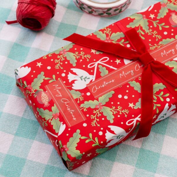 FOLKLORE RED CHRISTMAS TISSUE PAPER - Image 2