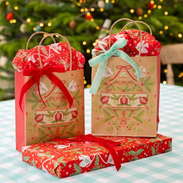 FOLKLORE RED CHRISTMAS TISSUE PAPER - Image 3