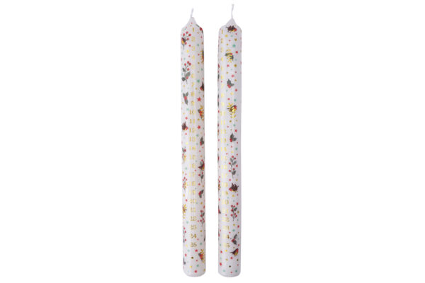 ADVENT CANDLES -PACK OF 2 - CHRISTMAS DECK THE HALLS - Image 2