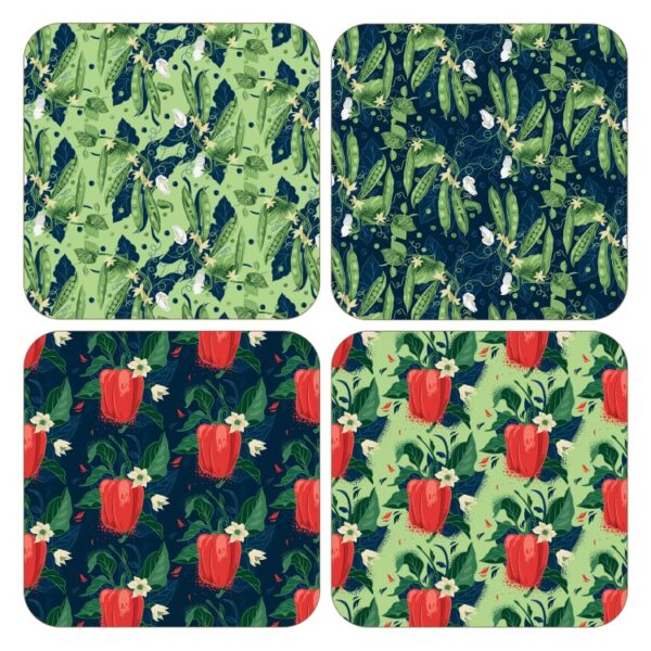 PEAS/PAPRIKA PLACEMATS - SET OF 4