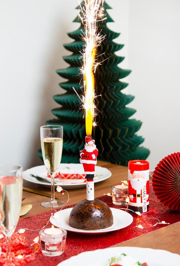 SANTA SINGING CHRISTMAS PUDDING FOUNTAIN