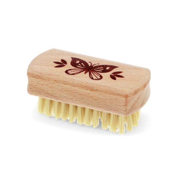 MINI WOODEN NAIL BRUSH - BUTTERFLY - Image 2