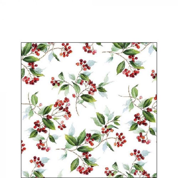 WINTER FOLIAGE COCKTAIL PAPER NAPKINS