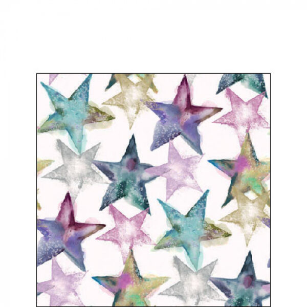 WATERCOLOUR STARS PAPER COCKTAIL NAPKINS