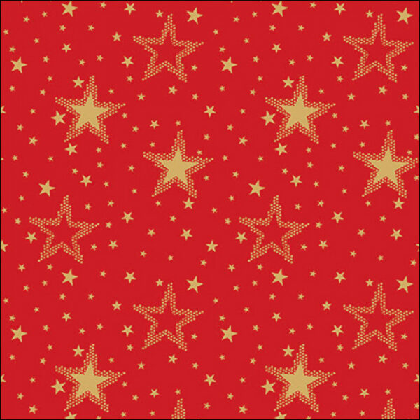 NIGHT SKY GOLD/RED PAPER NAPKINS