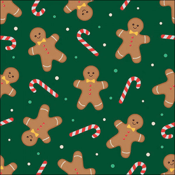 COOKIE  AND CANDY CANE PAPER NAPKINS