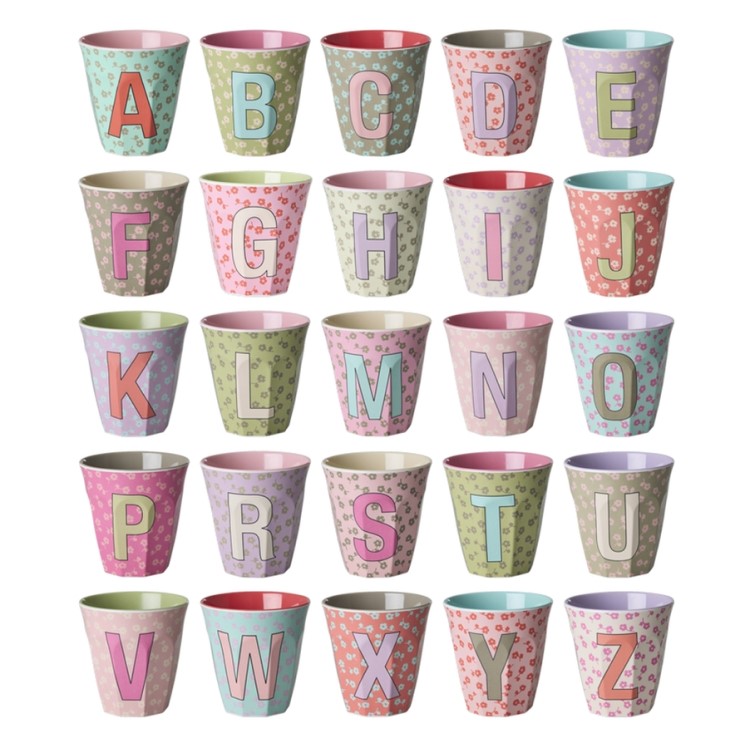 RICE ALPHABET CUPS - MINI BLOOMS #2