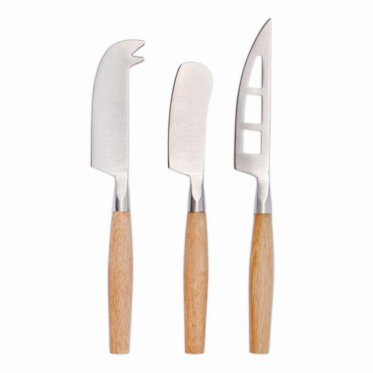 GARDEN TRADING OAK HANDLED CHEESE KNIVES - 3 PIECE SET - Image 3