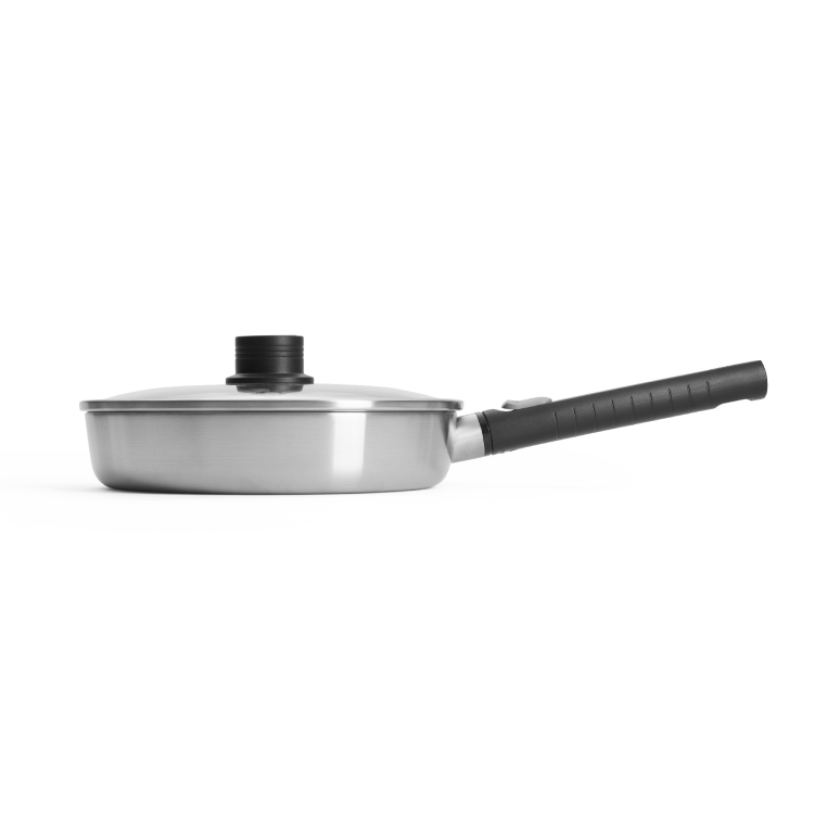 WOLL 'LOGIC STEEL' SAUTE PAN WITH LID & REMOVABLE HANDLE - 24CM - Image 2