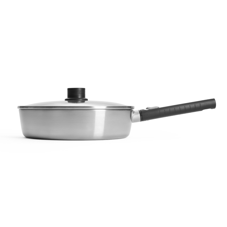 WOLL 'LOGIC STEEL' SAUTE PAN WITH LID & REMOVABLE HANDLE - 28CM - Image 3