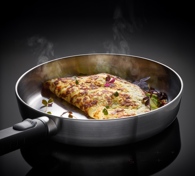 WOLL ‘LOGIC STEEL’ FRYING PAN WITH REMOVABLE HANDLE – 28CM