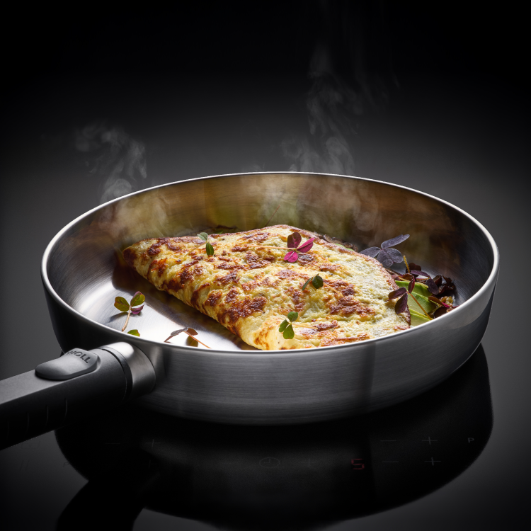 WOLL 'LOGIC STEEL' FRYING PAN WITH REMOVABLE HANDLE - 28CM