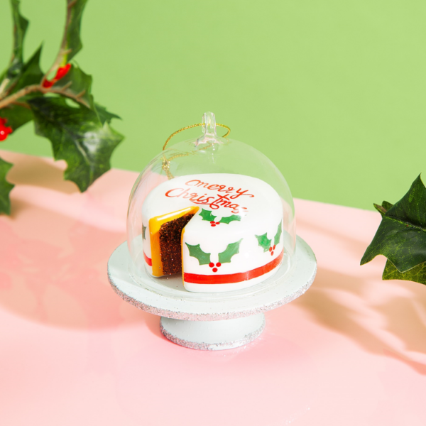 'CHRISTMAS CAKE' BAUBLE DECORATION