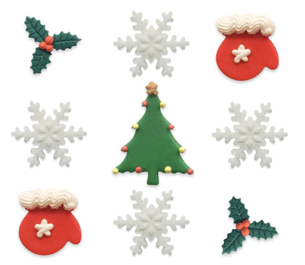 SUGAR  MERRY LITTLE CHRISTMAS TOPPERS