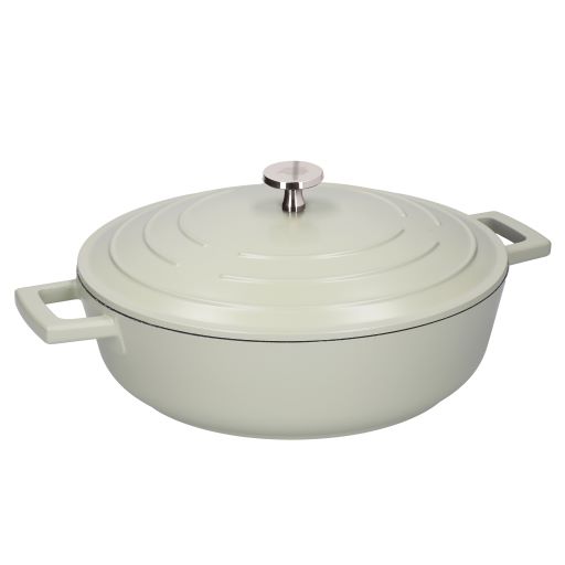 MASTERCLASS NON STICK SHALLOW CASSEROLE - 28CM/4 LITRE - MINT