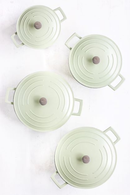 MASTERCLASS NON STICK SHALLOW CASSEROLE - 28CM/4 LITRE - MINT - Image 2