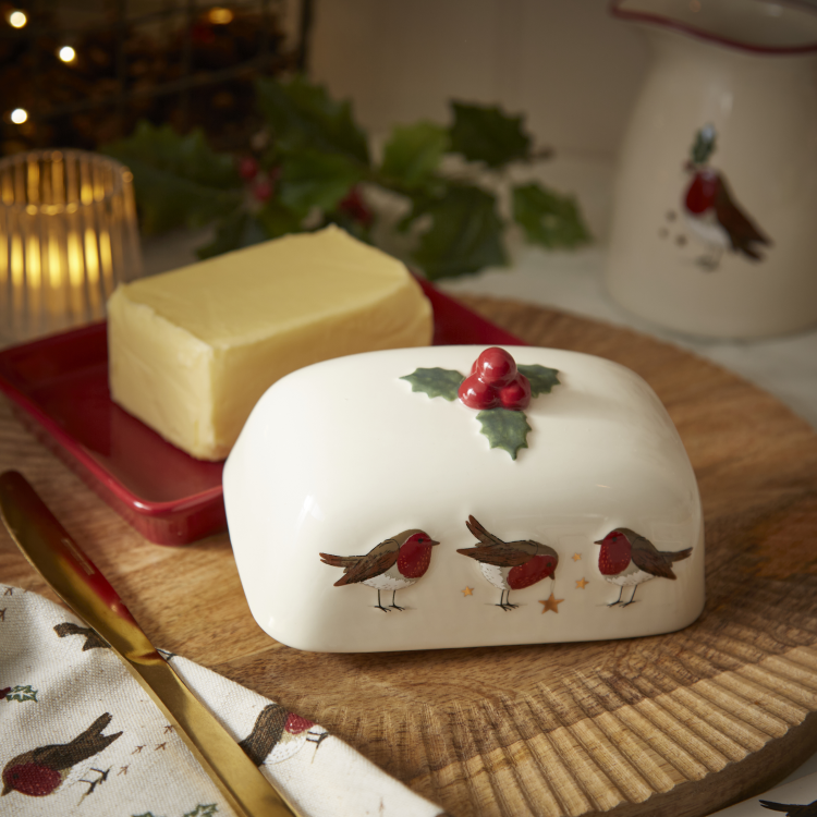 ROBINS RETREAT BUTTER DISH