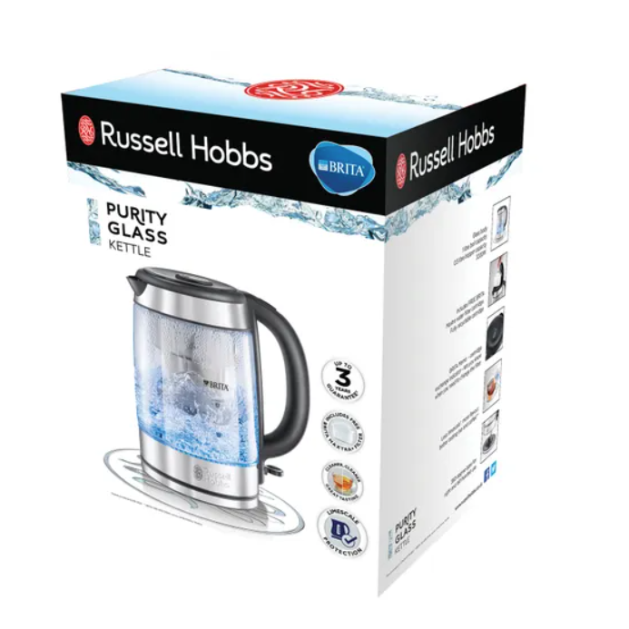 RUSSELL HOBBS PURITY BRITA GLASS KETTLE - Image 3