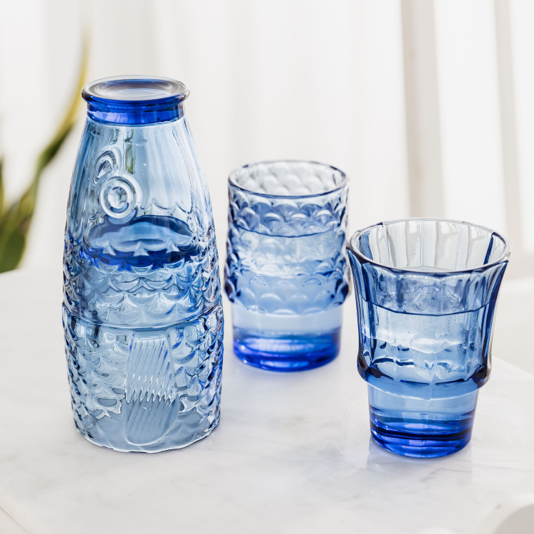 FISH STACKING GLASSES - BLUE - Image 2