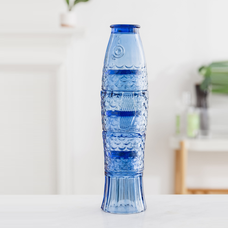 FISH STACKING GLASSES - BLUE