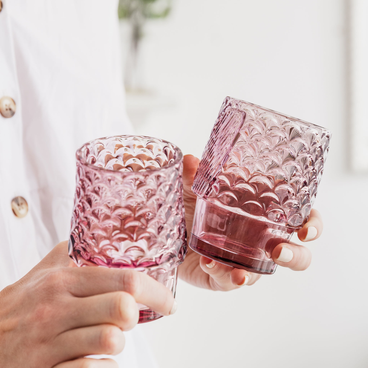 FISH STACKING GLASSES - PINK - Image 3