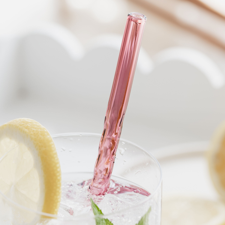 UBERSTAR TWIST GLASS STRAWS AND CLEANING BRUSH SET - SET OF 4 - Image 3