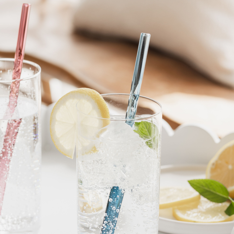 UBERSTAR TWIST GLASS STRAWS AND CLEANING BRUSH SET - SET OF 4 - Image 2