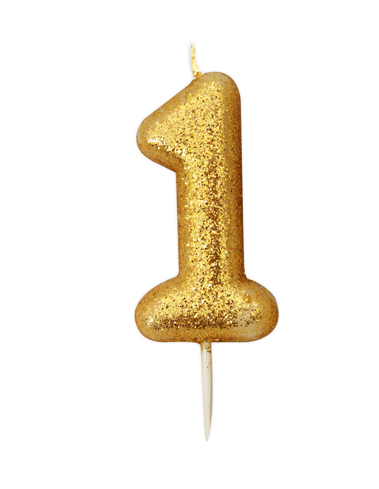 GOLD GLITTER AGE 1 CANDLE