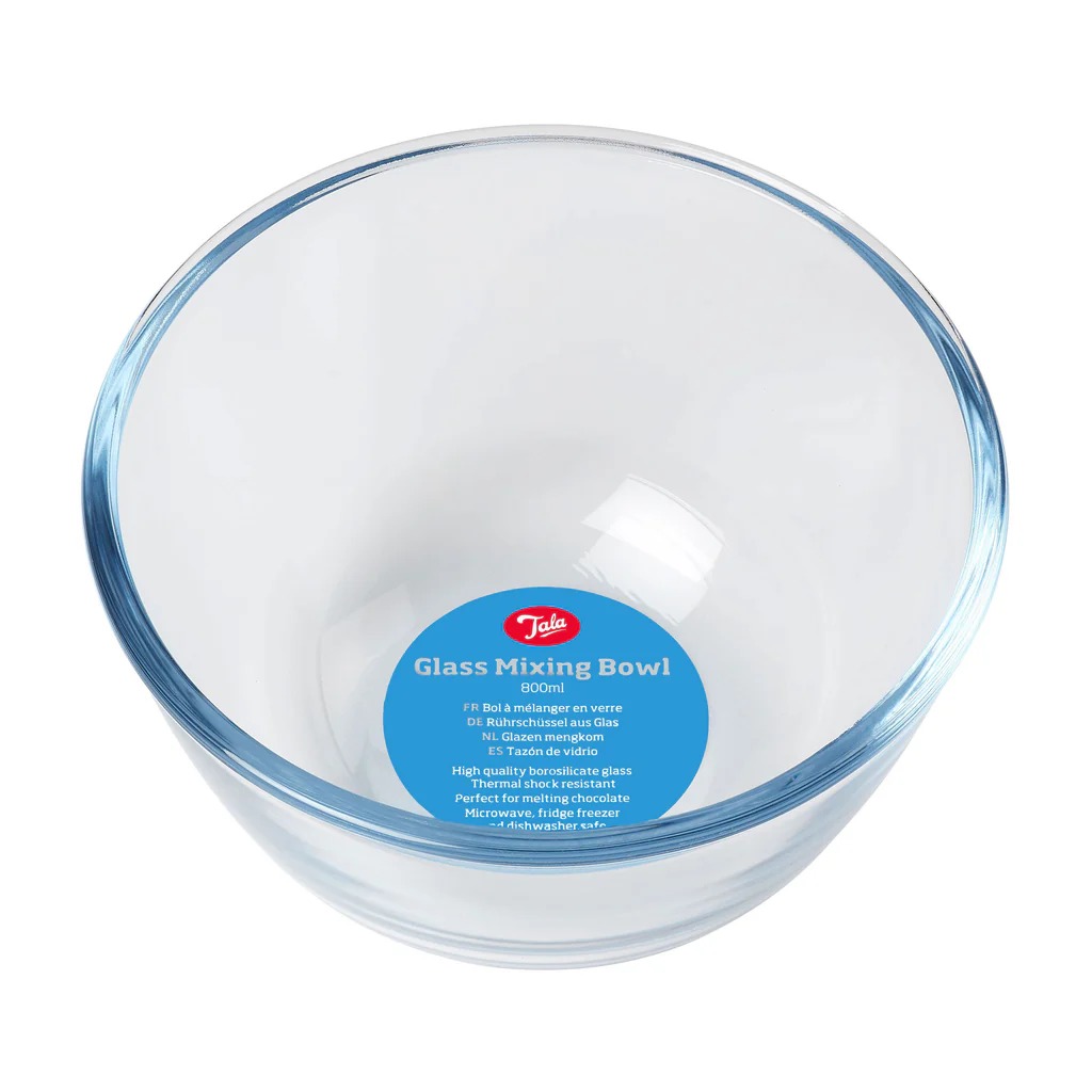 TALA GLASS MIXING BOWL - 800ML ( 15CM X8.1CM)