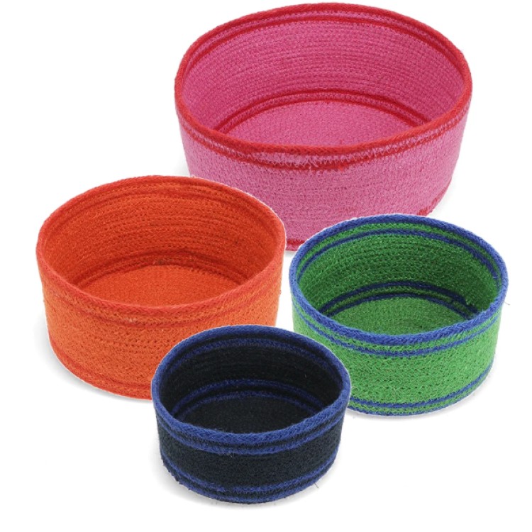WOVEN JUTE BASKETS - SET OF 4 - Image 2