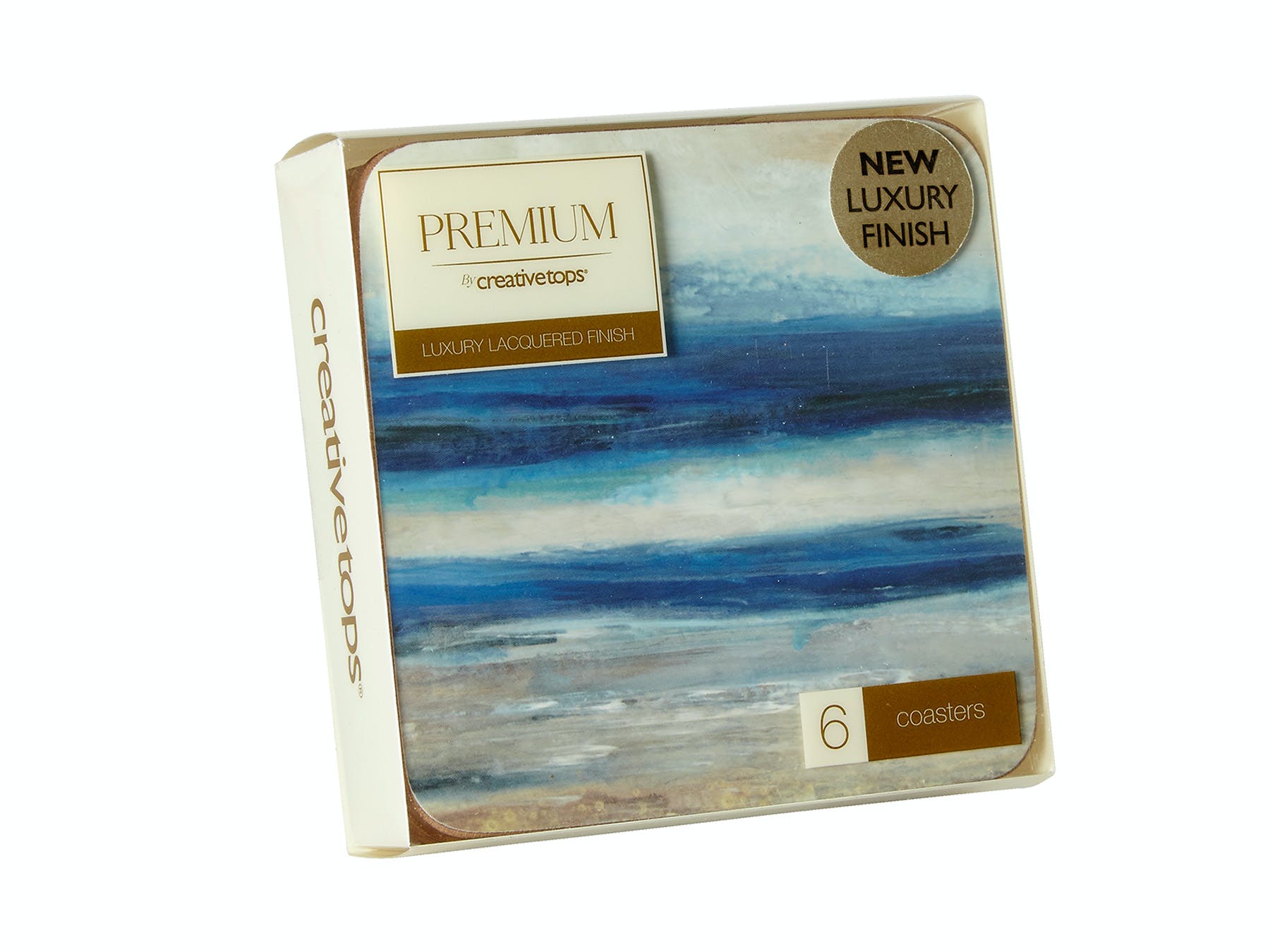 ABSTRACT BLUE COASTERS - SET OF 4 - Image 3