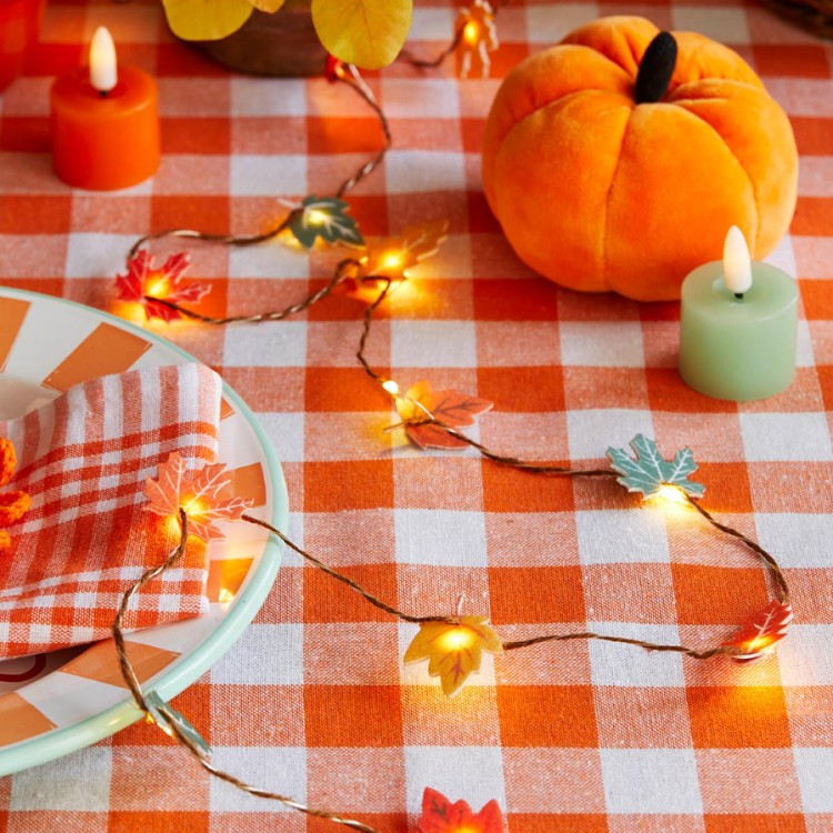 AUTUMN HUES FELT STRING LIGHTS - 2M - Image 2